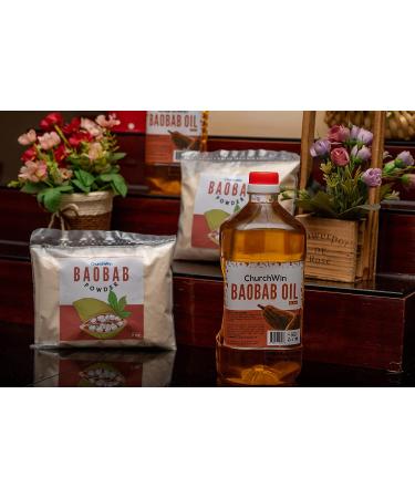 Churchwin Organic Baobab Oil 100% Pure & Natural Cold Pressed for Dry Skin, Hair, and Nails - 8.45 Fl Oz - Buy Online on GoSupps.com