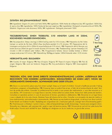  Alpi Nature Alpi Nature Organic St. John's Wort Tea 120 Tea Bags 120g Pack of 6 x 20 x 1g Bags - Buy Online on GoSupps.com