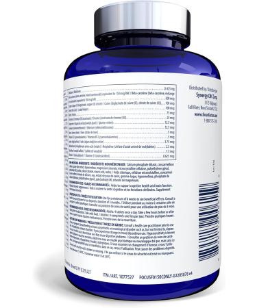 Focus Factor Brain Supplement & Complete Multivitamin (150 Count) with Zinc Magnesium Vitamins B6 B12 D Bacopa Monnieri & N-Acetyl Tyrosine to Support Cognitive Function & Brain Health - Buy Online on GoSupps.com