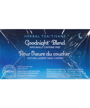 Twinings Goodnight Herbal Blend Individually Wrapped Tea Bags | Camomile Spearmint & Lemongrass | Naturally Caffeine-Free Relaxing Tea | 50 Count (Pack of 6) | Enjoy Hot or Iced Goodnight Blend 50 Count (Pack of 6) - Buy Online on GoSupps.com