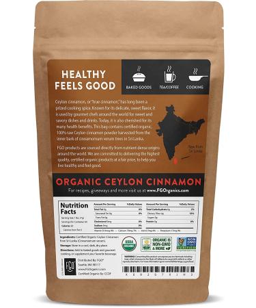 Ceylon Cinnamon Powder - 16 Ounce (1 Pound) Pack - Premium Quality Ceylon Cinnamon for Cooking and Baking - Buy Online on GoSupps.com