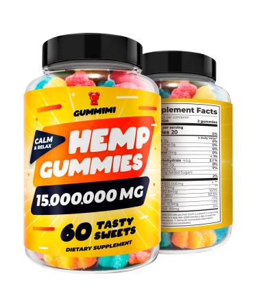 Hmp Gummies  15,000,000  High Potency Comforting Hmp Oil  Ease Worries, Hurting and Discomfort in Body  Fruity Flavored Gummy Bear