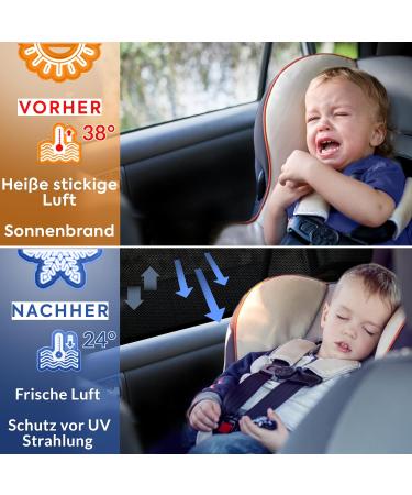 Premium Sun Protection for Babies in Cars | Certified UPF+ UV Protection | Sustainable Nylon | German Design | Double Protection for Children - Buy Online on GoSupps.com