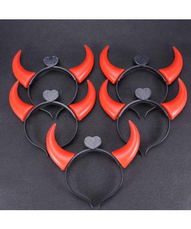 5-St Devil's Halloween Headband with LED Horns | Red Teufel Headgear for Spooky Costumes - Buy Online on GoSupps.com