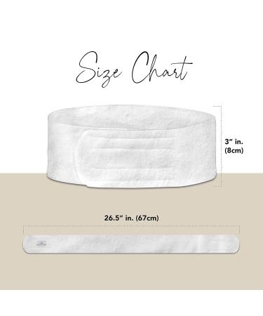 Boca Terry Cotton Terry Makeup Headband for Women - 3-Pack White | Adjustable Facial Skincare Headband for Face Wash and Cosmetic Treatments - Buy Online on GoSupps.com
