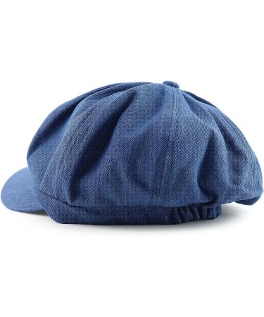 Womens Vintage Cotton Newsboy Hat with Elastic Back - Size 7 3/8 - Stylish Cabbie Cap - Buy Online on GoSupps.com