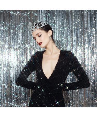 Crystal Tiara Crowns Set - Men and Women Royal King & Princess Crowns for Birthday, Wedding Party - Gold & Silver with Combs - Bridal Hair Accessories - Buy Online on GoSupps.com