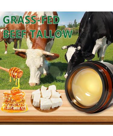  Lawqiny Beef skin balm beef and honey balm face and body cream 100% grass-fed beef tallow deeply nourishing face and body treatment absorbs - Buy Online on GoSupps.com