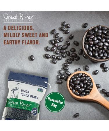 Great River Milling Black Turtle Beans 26 oz (Pack of 4) - Non-Organic - Buy Online on GoSupps.com