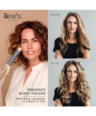 Ilea s Style 1.25" Ceramic Curling Iron Wand | Long-Lasting Loose Waves & Curls | Frizz Control & Moisture Lock | International Shipping Available - Buy Online on GoSupps.com