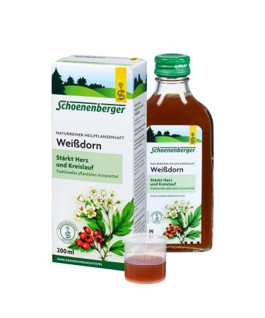 Schoenenberger Organic Hawthorn Juice 200ml Salus