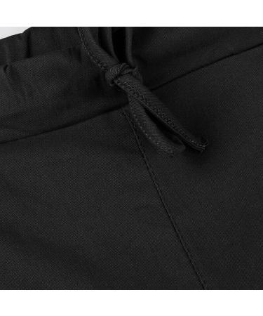 Women's Plus Size Solid Black Joggers with Drawstring Waist and Pockets - Buy Online on GoSupps.com
