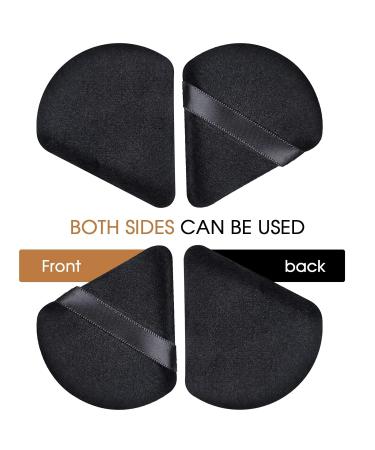 Triangle Makeup Powder Puff - Soft Reusable Velours Sponges (6 pcs | Black) for Flawless Application - Buy Online on GoSupps.com