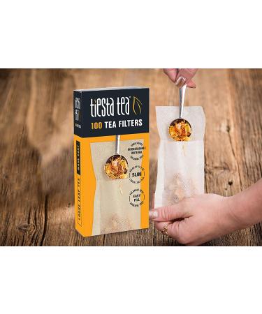 Tiesta Tea - 100 Count Disposable Loose Leaf Tea Filters | Eco-Friendly, Unbleached Paper Infusers for Hot & Iced Tea - Buy Online on GoSupps.com