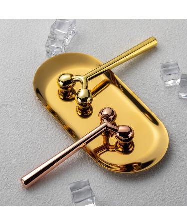 Buy Tekson Face Roller - Rose Gold Facial Metal Massager | Best Facial Massage Tool for Glowing Skin - Buy Online on GoSupps.com