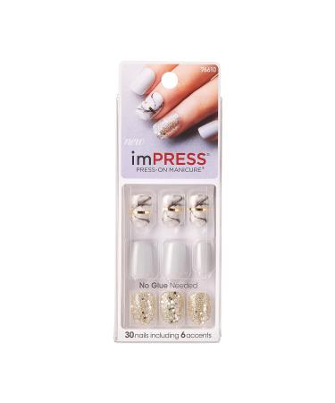 KISS imPRESS"Yeah Boy" Short Length Press-On Manicure Nails