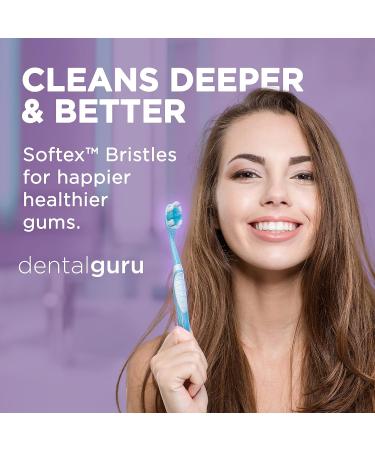 GuruNanda Xtra Clean Soft Toothbrush with Brush Cap - Gentle Bristles for Sensitive Gums - Ideal for Kids & Adults - 1 Pack - Buy Online on GoSupps.com