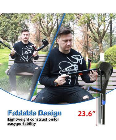 BigAlex Forearm Crutches for Adults - Lightweight Adjustable Arm Crutch with Soft Handle and Non-Slip Base - Blue (1 Pair) - Buy Online on GoSupps.com
