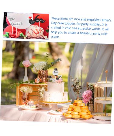 PRETYZOOM Moms Gift 50pcs Father's Day Cake Inserts Mama Gift Papa Gifts Moms Gifts Dessert Topper Flower Mommom Gifts Happy Birthday Gifts Fathers Day Cake Insert Paper Cup Decorations - Buy Online on GoSupps.com