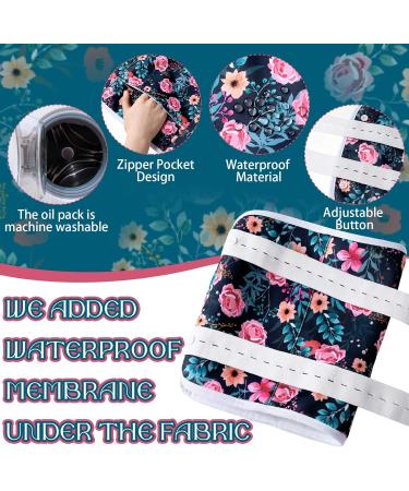 Buy Timgle 4 Pcs Castor Oil Pack Kit - Adjustable Flannel Wraps for Neck Breast Waist & More | Reusable Anti Oil Leak | Perfect for Liver & Knee Relief - Floral Style - Buy Online on GoSupps.com