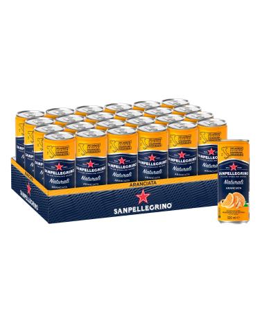 Sanpellegrino Naturali Aranciata Orangen lemonade with 16% orange juice (from concentrate) 24 pack (24 x 330ml) disposable doses aranciata orange lemonade 330 ml (24 Pack)