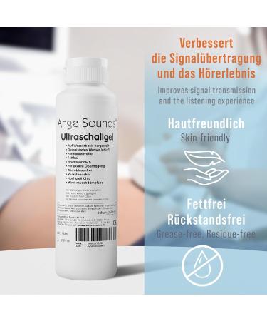 Buy AngelSounds Ultrasound Gel 250ml - Fetal Doppler & Sonography Transmission Gel - Best Contact Gel for Ultrasound Devices - International Shipping Available - Buy Online on GoSupps.com