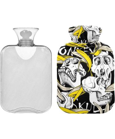 Naanle Transparent Banana Monkey Skull Hot Water Bottle 1L | Bed & Hand/Foot Warmer for Pain Relief & Heat Therapy - Buy Online on GoSupps.com