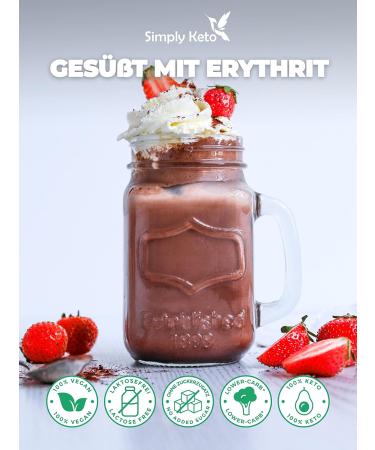 Simply Keto Drinking Chocolate (Classic) 180g - Low Carb Sugar-Free Erythritol Sweetened Cocoa for Hot & Iced Chocolate - Buy Online on GoSupps.com