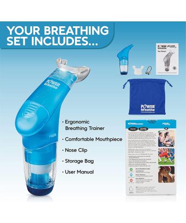 POWERbreathe Inspiratory Muscle Trainer - Blue | Medium Resistance Breathing Exercise Device for Lung Strength and Capacity - Buy Online on GoSupps.com