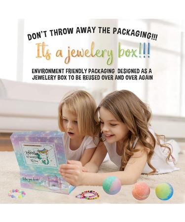 Unicorn Bath Bombs for Girls - 6 Pack with Jewelry Inside & Gift Box - Natural & Organic, Skin Moisturizing Bath Bombs for Kids - Birthday Gift - Buy Online on GoSupps.com