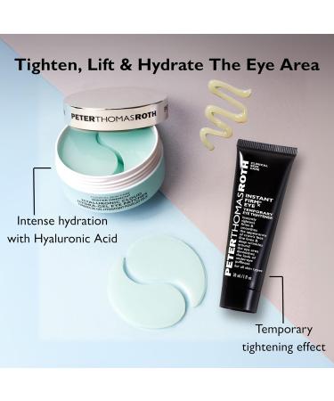 Peter Thomas Roth Water Drench Hyaluronic Eye Patch & Instant FIRMx Eye Tightener Hydratation raffermissement et anti- ge pour les cernes les rides et les gonflements - Buy Online on GoSupps.com