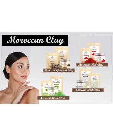  THE ISMA Ghassoul Moroccan Clay Powder Green Clay Red Clay and White Clay in Sizes 100g 200g for Facial and Hair Mask Cleansing (200g Red Clay) - Buy Online on GoSupps.com