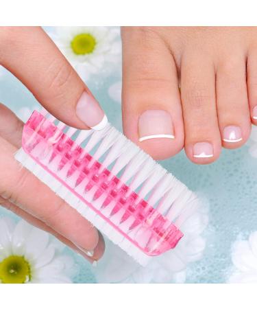 Relaxdays Nail Brush Set of 8 - Double-Sided Hand Brushes with Hard Bristles | Colorful Durable Plastic | Perfect for Nail Care - Buy Online on GoSupps.com