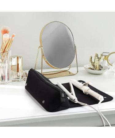 Portable Hair Tools Travel Bag & Heat Resistant Mat - Neoprene, Black | Organizer for Flat Irons, Straighteners, Curling Irons & Accessories - Buy Online on GoSupps.com
