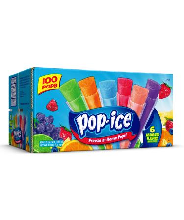 Pop Ice Assorted Flavors,1.5 Ounce (Pack of 100),73100