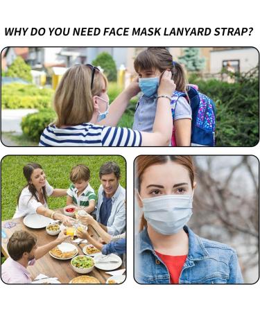 12-Piece Elastic Mask Chain - Adjustable Mouth Protection Holder for Kids & Adults (Black) | International Shipping Available - Buy Online on GoSupps.com