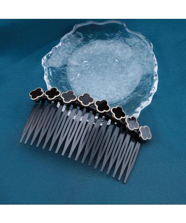 Aneneiceera Bride Wedding Hair Comb Clip Black Hair Side Combs Four-Leaf Clover Hair Comb Hair Tools Decorative Daily Wearing Hair Piece Hair Accessories for Women and Lady Girls(Style A) - Buy Online on GoSupps.com
