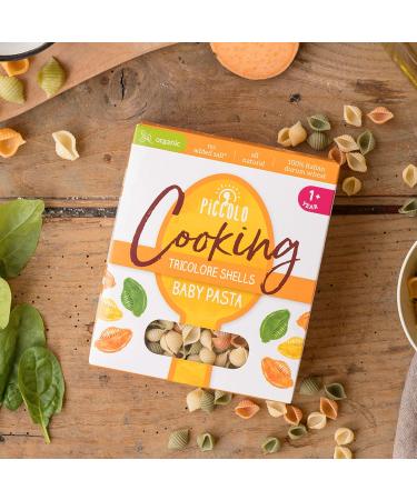 Piccolo Organic Baby Pasta Tricolore Shells 400g - Stage 4 Baby Food (1 Year+) - Cooking - Buy Online on GoSupps.com