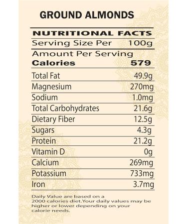 Ground Almonds (400g / 14.11oz) | Gluten-Free and Vegan | Best for Healthy Cooking Baking Smoothies Paleo and Keto Diets | Rich in Protein & Vitamins | Supplied in Reusable Zip Sealed Packaging - Buy Online on GoSupps.com