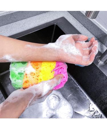 Buy 4-Piece Bathing Sponge Set | Large Massage Shower Sponges for Deep Peeling | Colorful Body Scrubs for Men Women & Adolescents - International Shipping - Buy Online on GoSupps.com