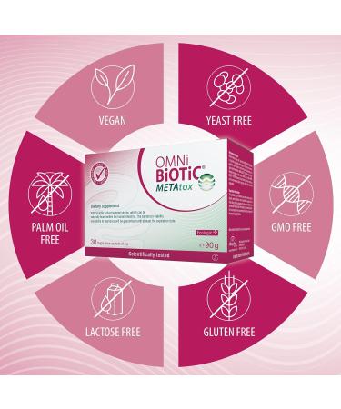 OMNi BiOTiC METAtox - 30 Sachets | 9 Bacterial Strains | 15 Billion Bacteria | Vegan Powder for Daily Intestinal Flora Support - Buy Online on GoSupps.com