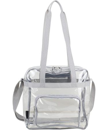Eastsport Clear Stadium Tote Bag - Gray | Approved for Stadiums | Trendy & Functional Design - Buy Online on GoSupps.com