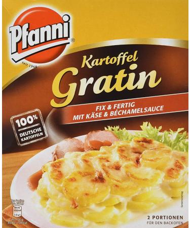 Pfanni potato gratin for quick preparation with cheese and b chamel sauce 100% German potatoes 1 x 400 g potato gratin 400 g (1 Pack)