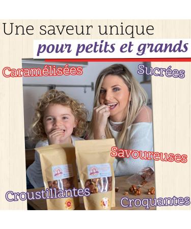 Salted Pralines with Almonds - Camargue Salt Flower and Ginger 140 g - Real Sweet and Salty Caramelized Almond Scrunchies - Artisanal Treat - Snack Bag - Made in France - Buy Online on GoSupps.com