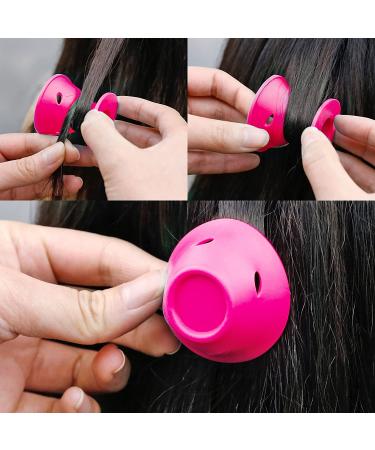 JANYUN 40 Pcs Pink Magic Hair Rollers - 20 Large & 20 Small Silicone Curlers (Dark Pink) - Buy Online on GoSupps.com