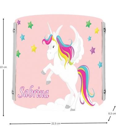 Creadesign WA-1034-02 Unicorn Pink Children's Room Wall Lamp - Personalized Night Light (E14 22x22.5x8.5 cm) | International Shipping Available - Buy Online on GoSupps.com