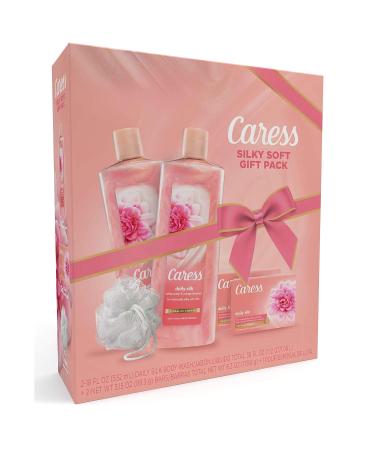 Caress Daily Silk Bar Soap & Hydrating Body Wash Gift 4 count - Buy Online on GoSupps.com