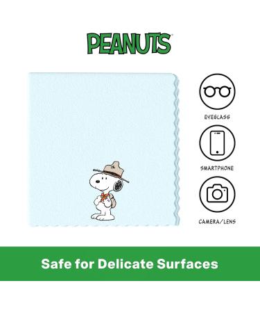 Microfiber Cloth & Glasses Wipes (3 Pack) - Eyeglass & Screen Cleaning Cloths for Lenses - Perfect for Cameras & Gadgets - Snoopy Design - Buy Online on GoSupps.com