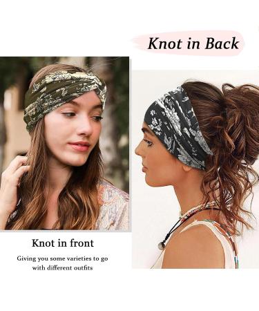 Kavya Boho Headband for Women - Wide Elastic Leopard Print Hair Strap | Multi-Colored Yoga & Sport Hairband - Buy Online on GoSupps.com