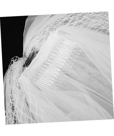 FOMIYES Bridal Short Veil Bachelorette Party Veil Short Veil with Comb Bridal Mesh Veil Bridal Veil Short Veil for Bachelorette Party Bride Hair Accessories Wedding White Rhinestones - Buy Online on GoSupps.com